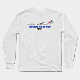 Airbus A340-500 - Emirates Long Sleeve T-Shirt